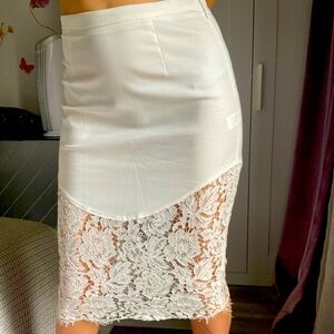 Lovely white knee length skirt